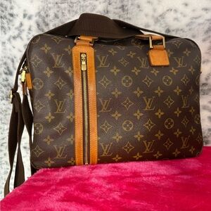 Louis Vuitton monogram Sac Bosphore 2 way messenger crossbody handbag commuters